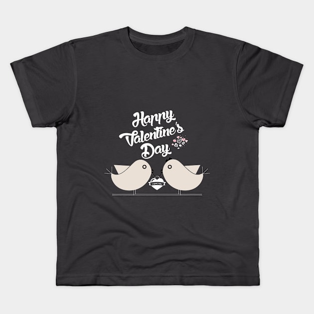 happy valantine`s day Kids T-Shirt by MohamedKhaled1